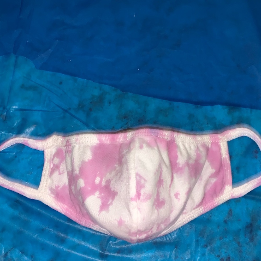 Purple tie-dye face mask